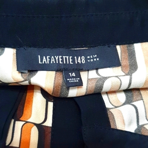 100% Silk Lafayette 148 Button down Shirt - Picture 4 of 8